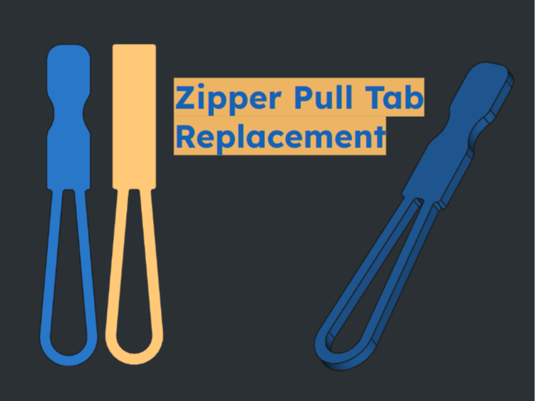 Zipper Pull Tab Replacement (TPU)