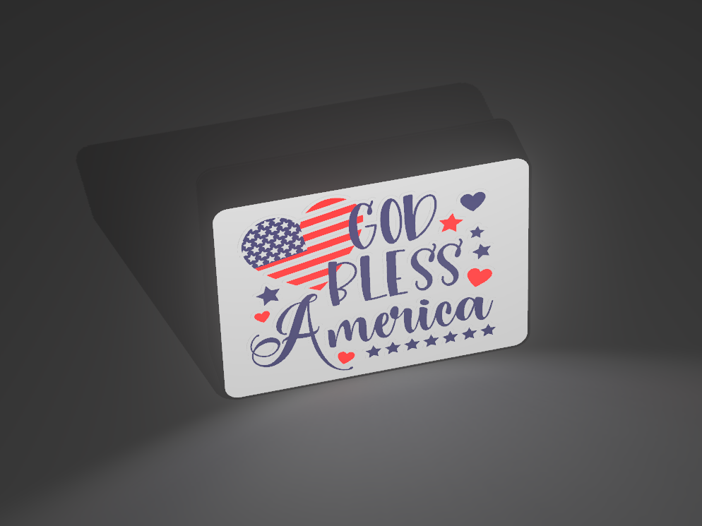 God Bless America Lightbox Makerworld test