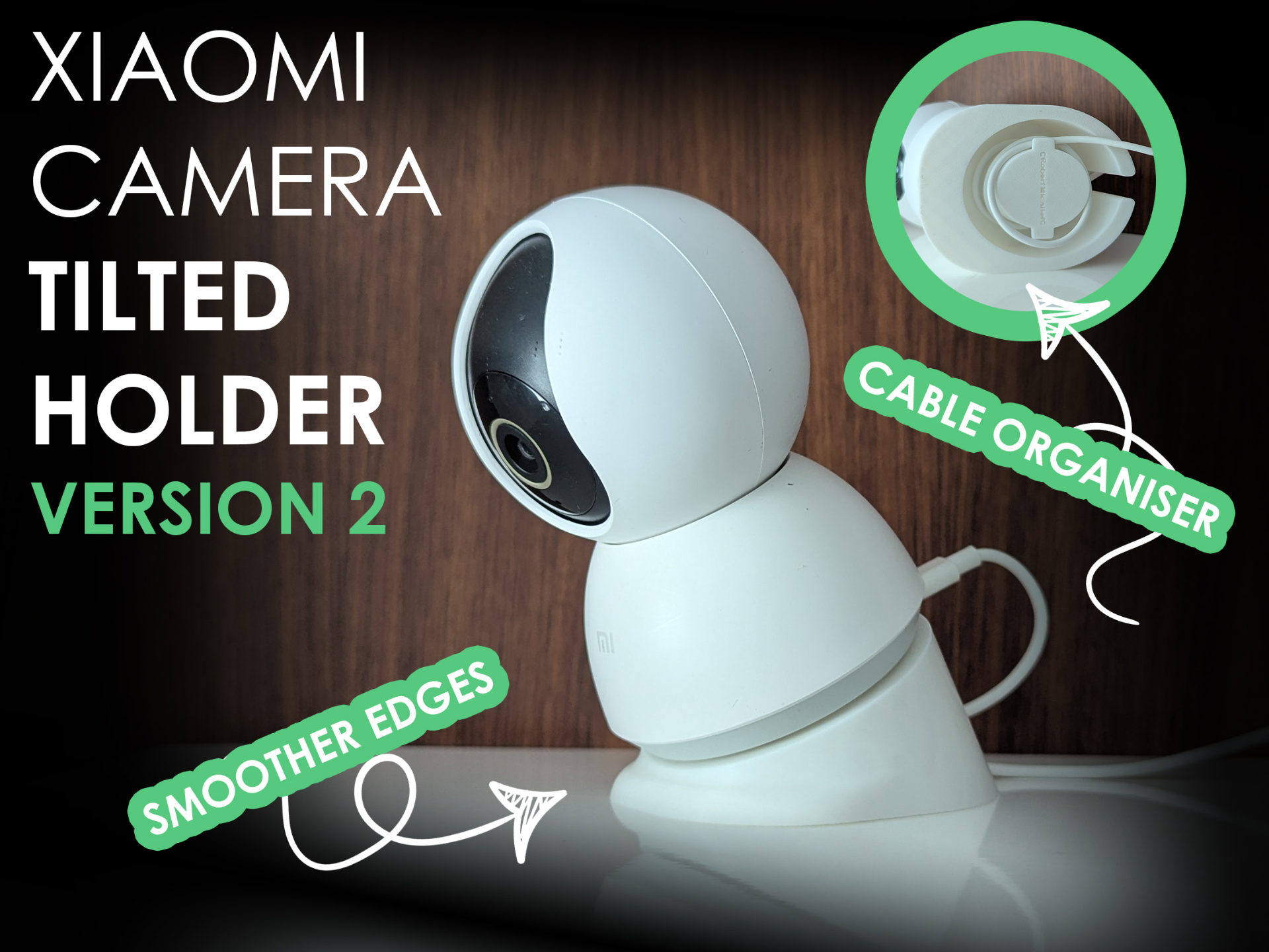 Xiaomi Camera Tilted Holder/Mount Cable Organiser