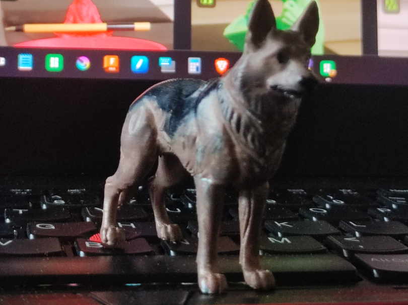 Cute German Shepherd dog figurine