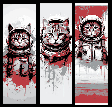 Max the Cat in his Spacesuit ready - Bookmarks