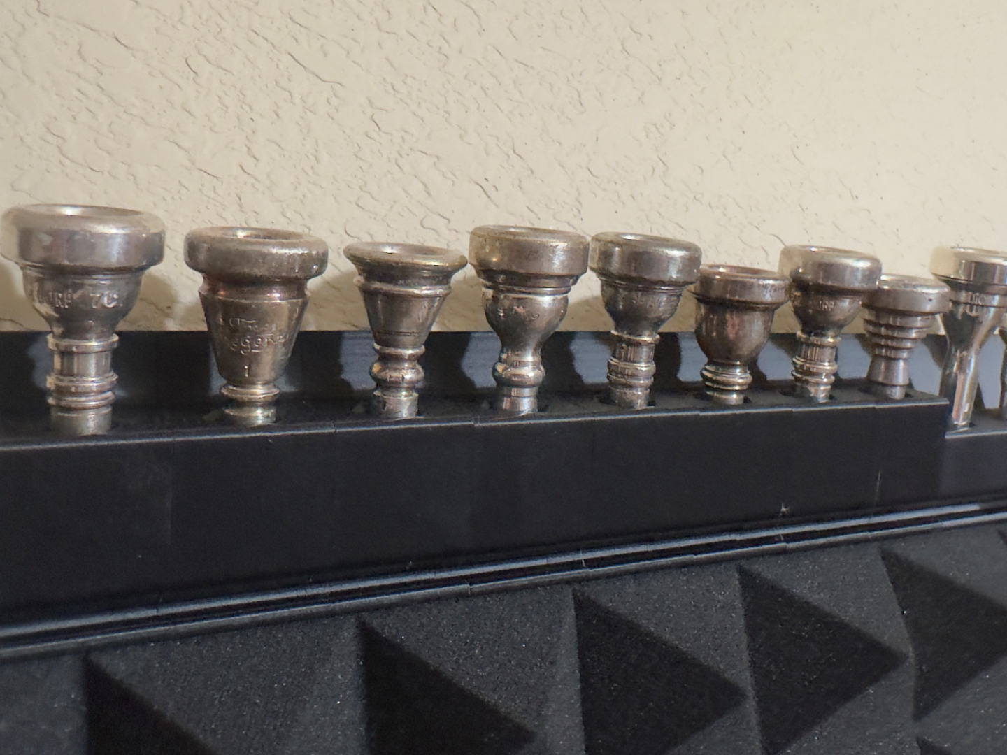 Brass Instrument Mouthpiece Display and Storage