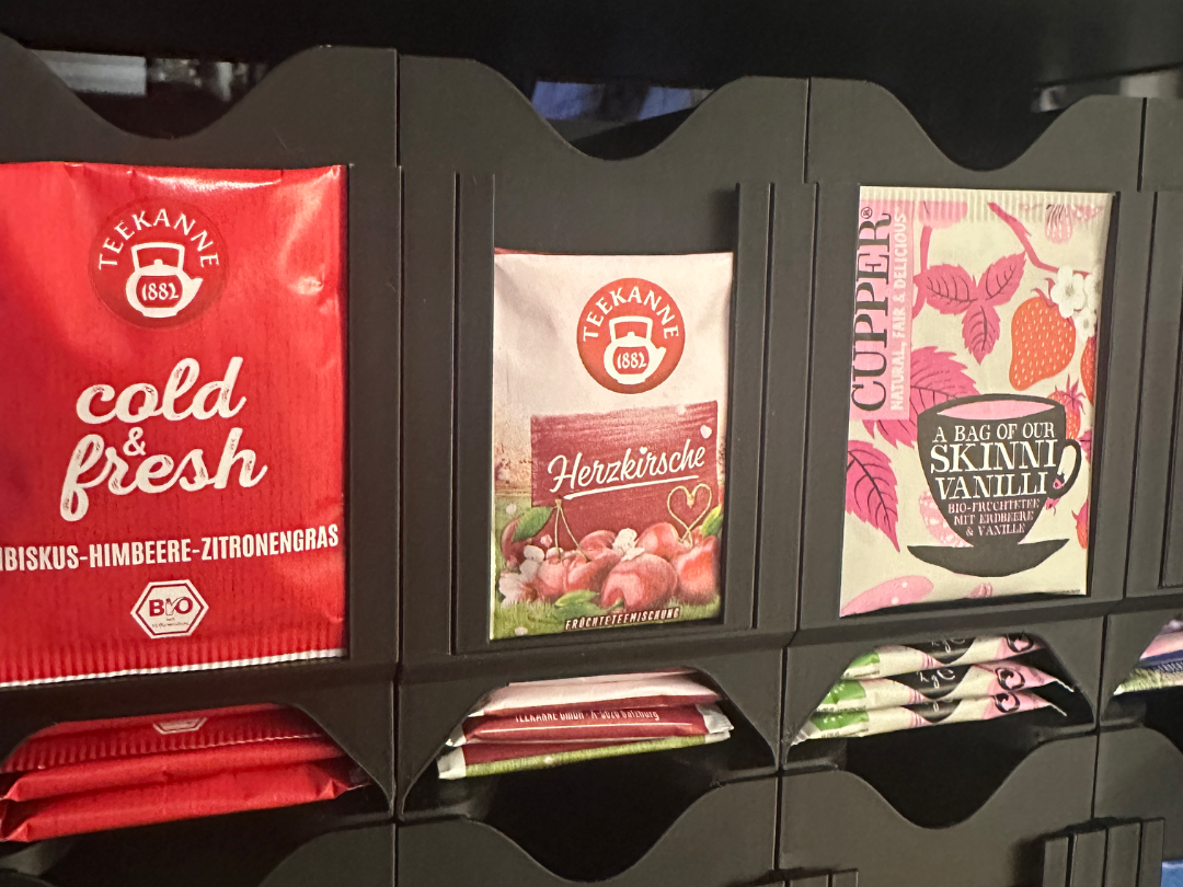 Front Adapter for Stackable Tea Bag Dispenser
