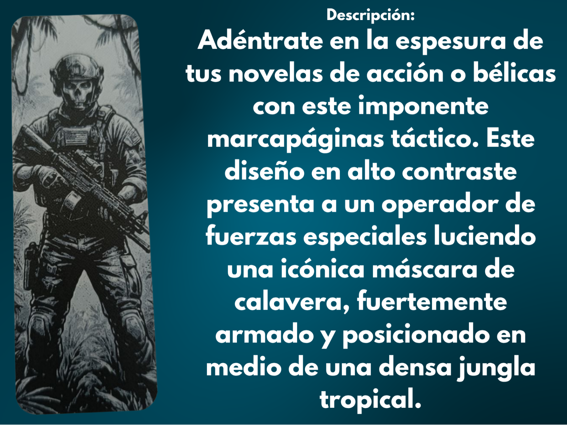 Marcapáginas Táctico: Operador "Espectro"