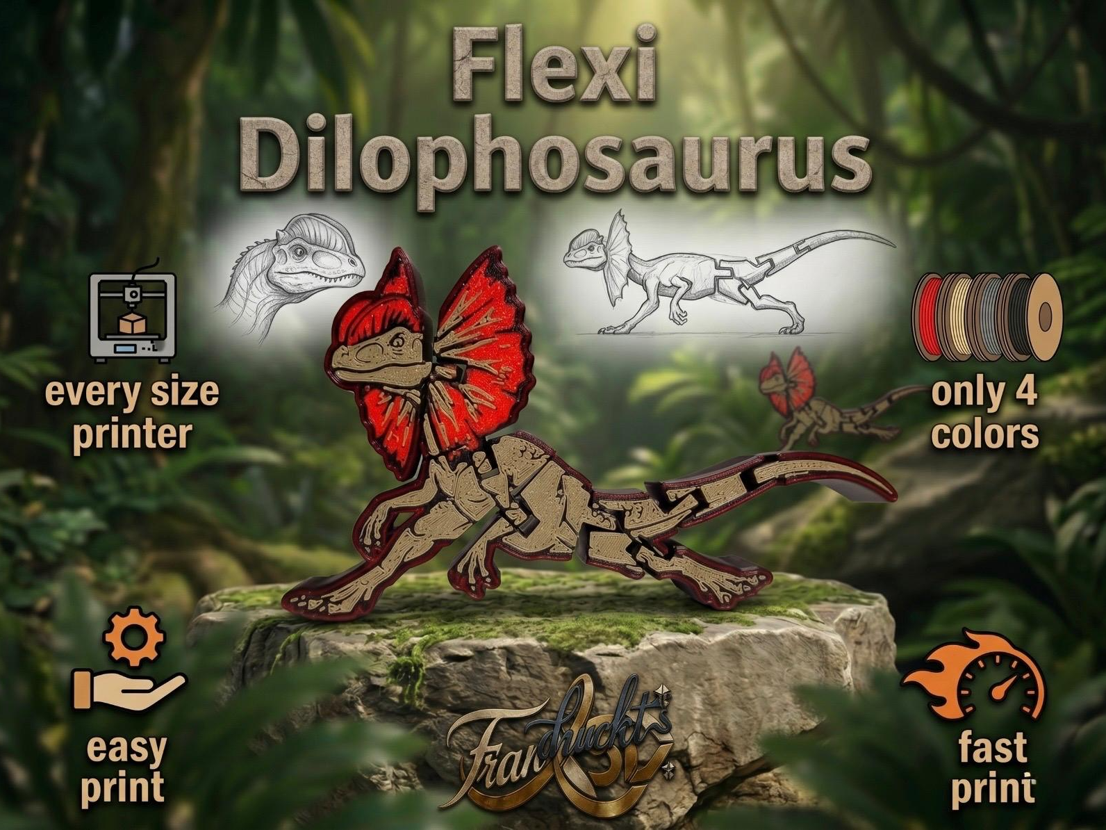 flexi Dilophosaurus Fidget Toy