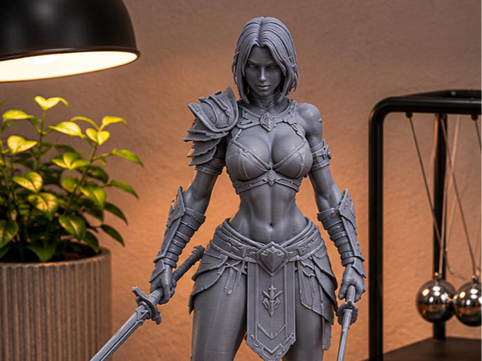 Fantasy Female Warrior Figurine | Knight Statue