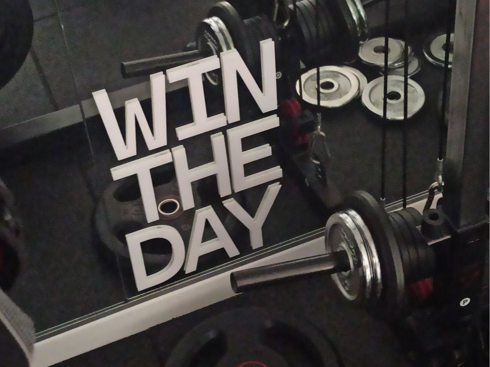 WIN THE DAY – 3D Motivational Wall Sign