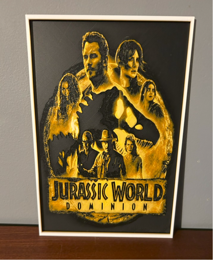 Hueforge Movie Poster - Jurassic World Dominion -