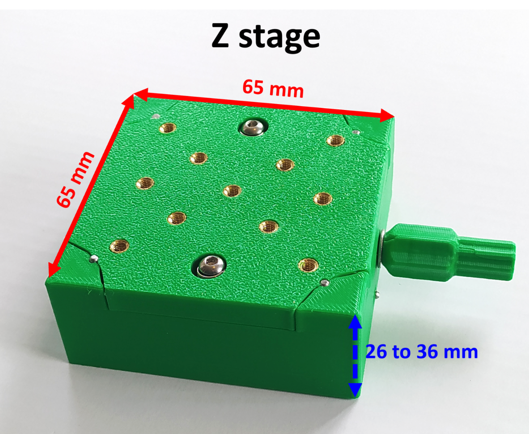 Printed orthogonal linear stage