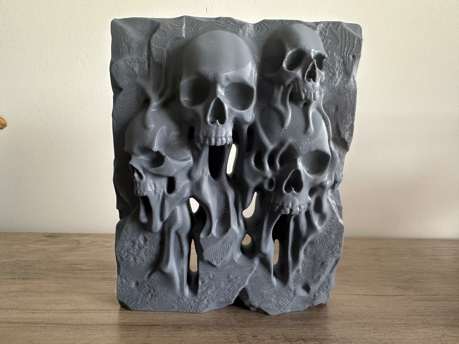 Dissolved skulls relief