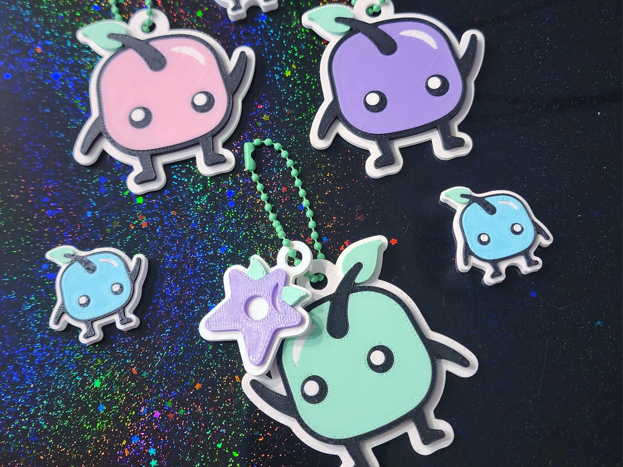Stardew Valley Junimo Earrings, Keychains, Magnets