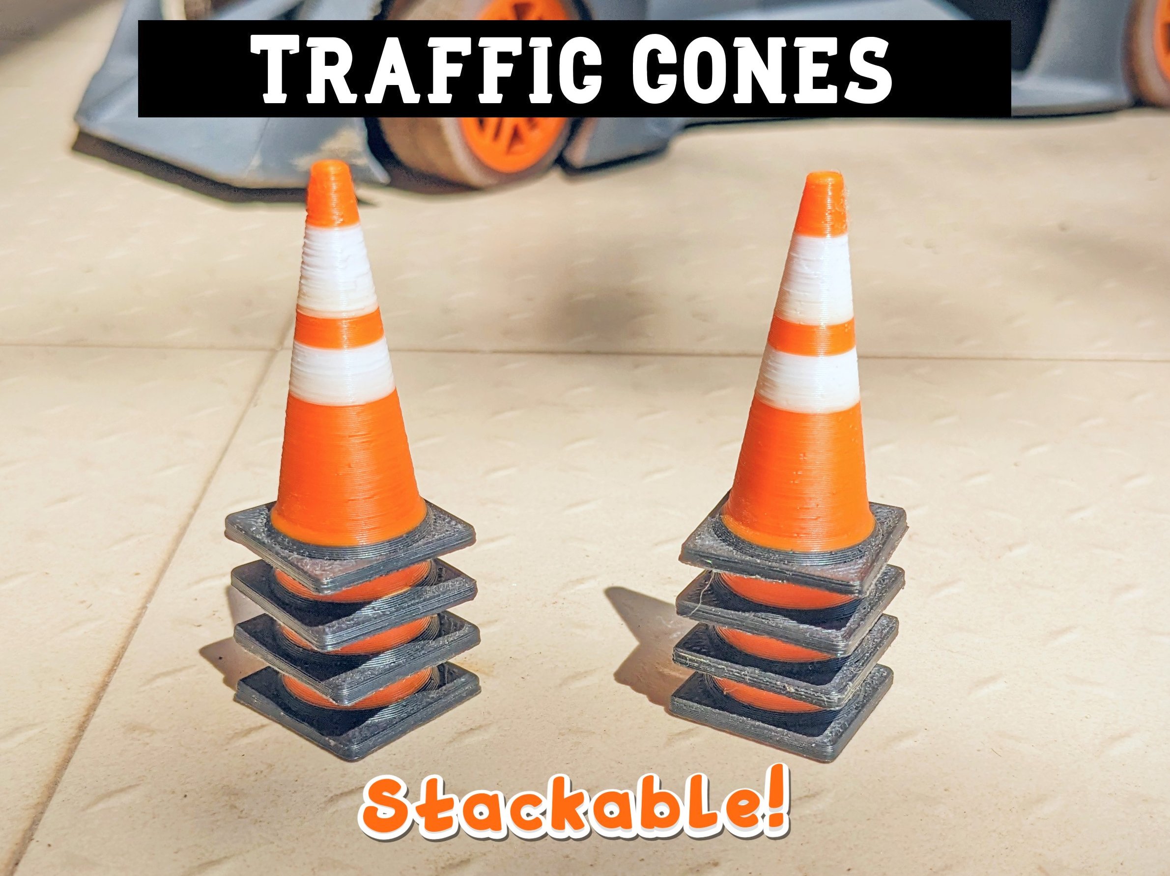 Traffic cones - Stackable design