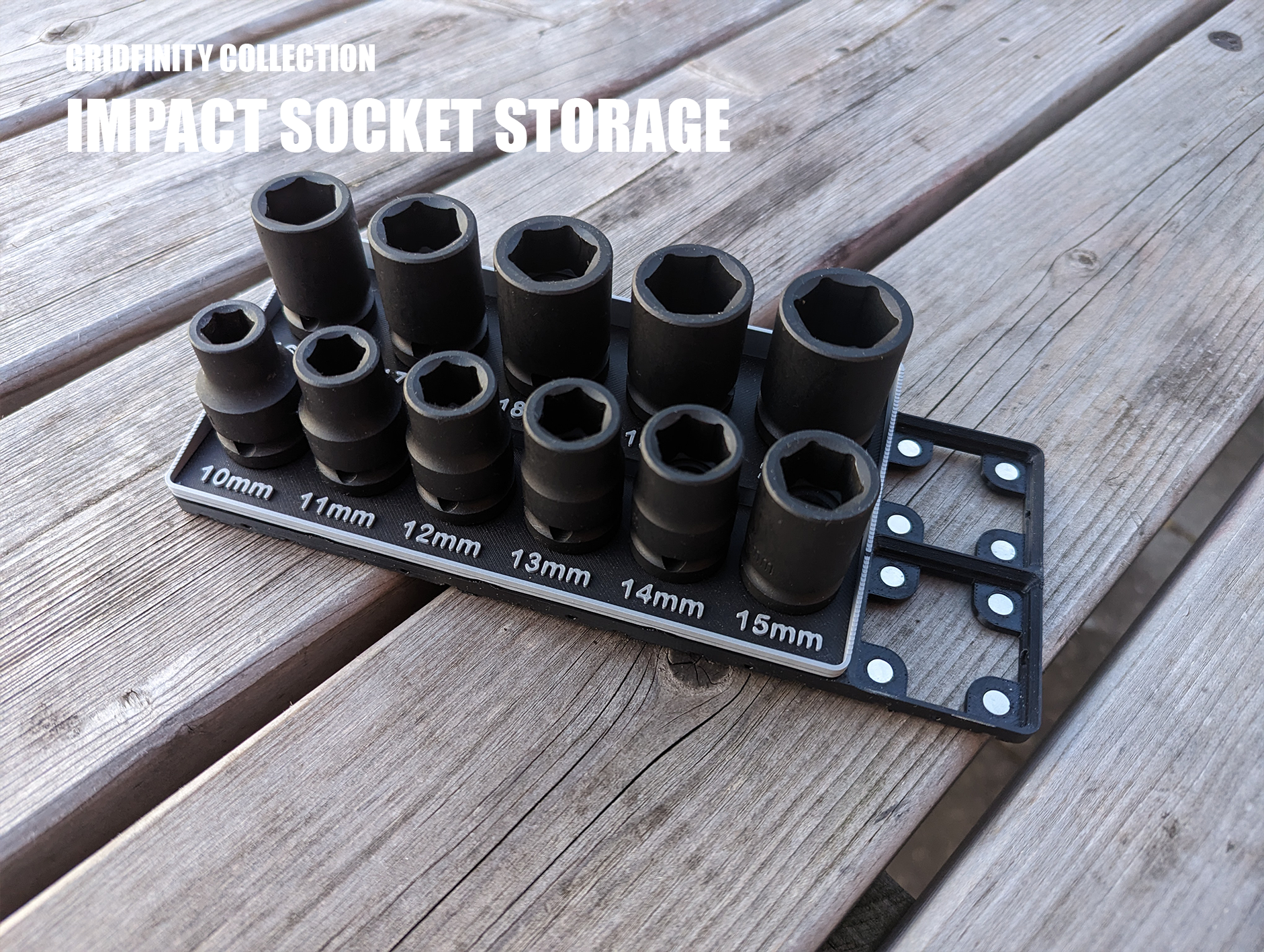 Gridfinity Collection - Impact Socket Storage