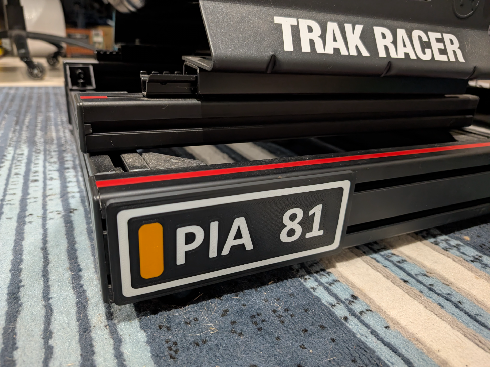F1 Name Plate Sim Racing Suit Alloy Extrusion