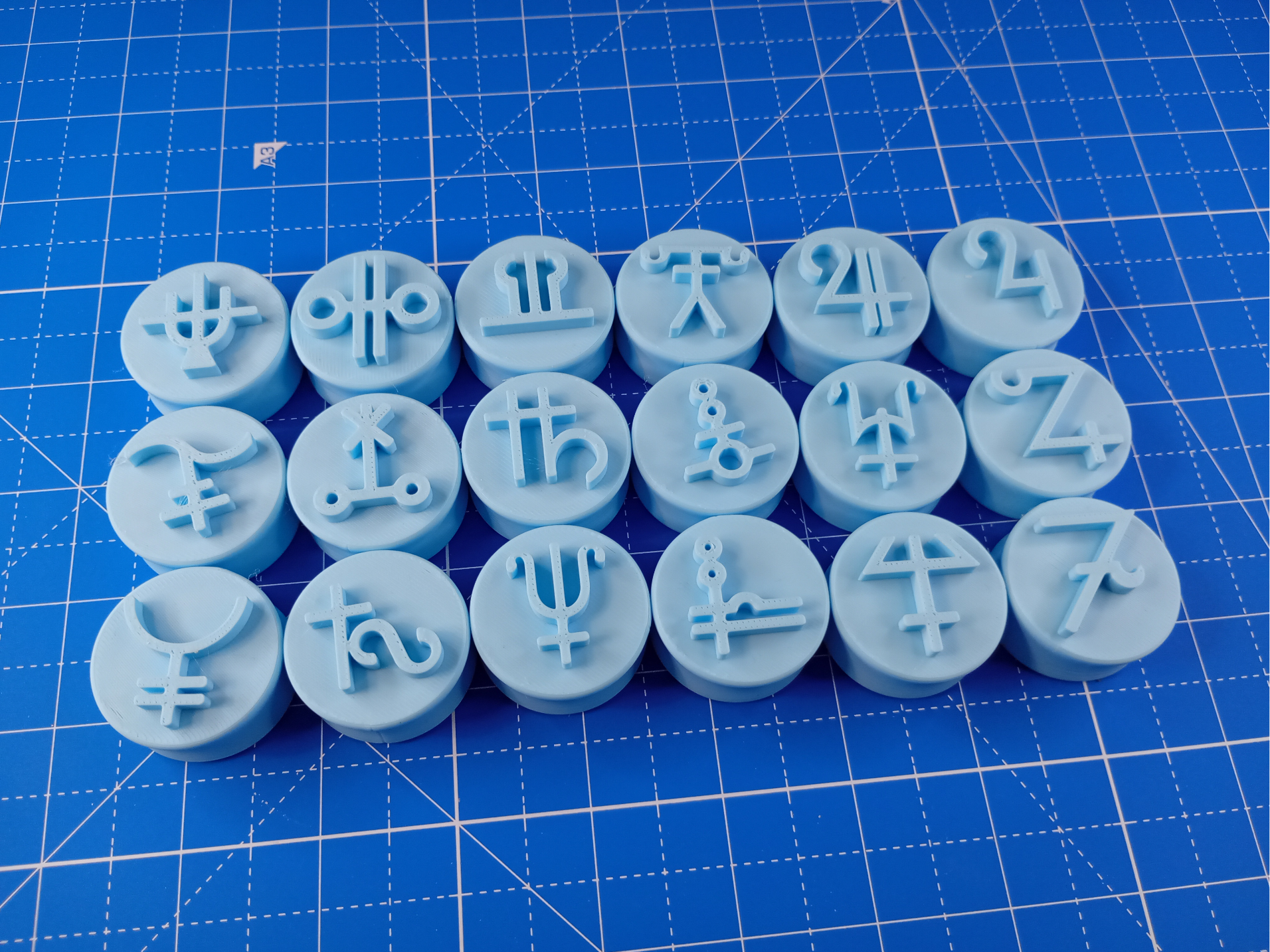 Alchemy Symbols 25mm Stampers