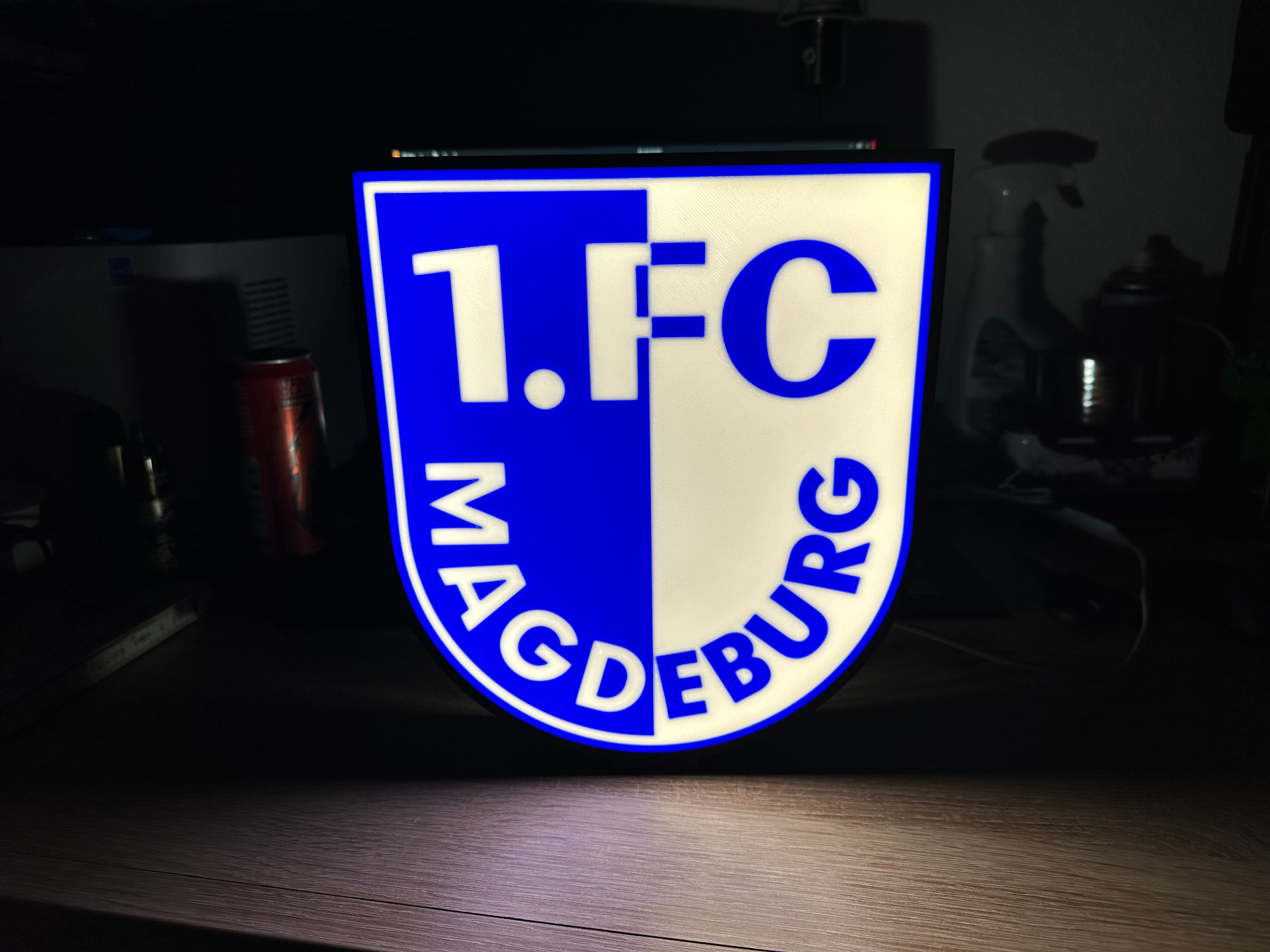 1. FCM Magdeburg LED Lightbox Lampe Lamp