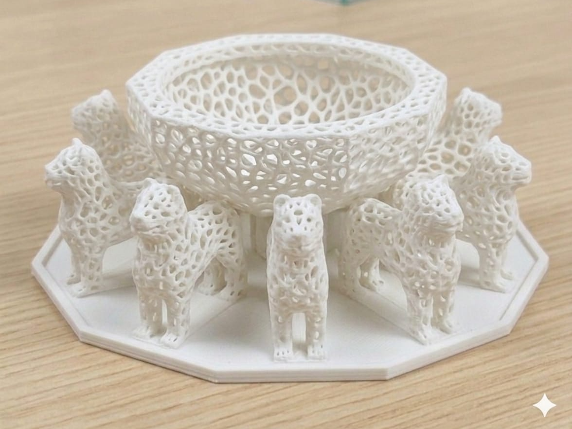 fuente leones alhambra voronoi