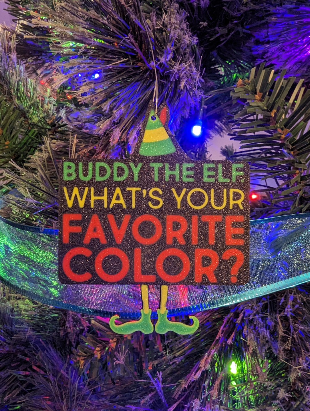 Buddy The Elf What's Your Favorite Color Ornament