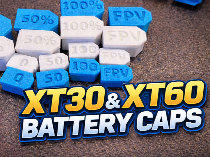XT60 and XT30 caps with battery percentage