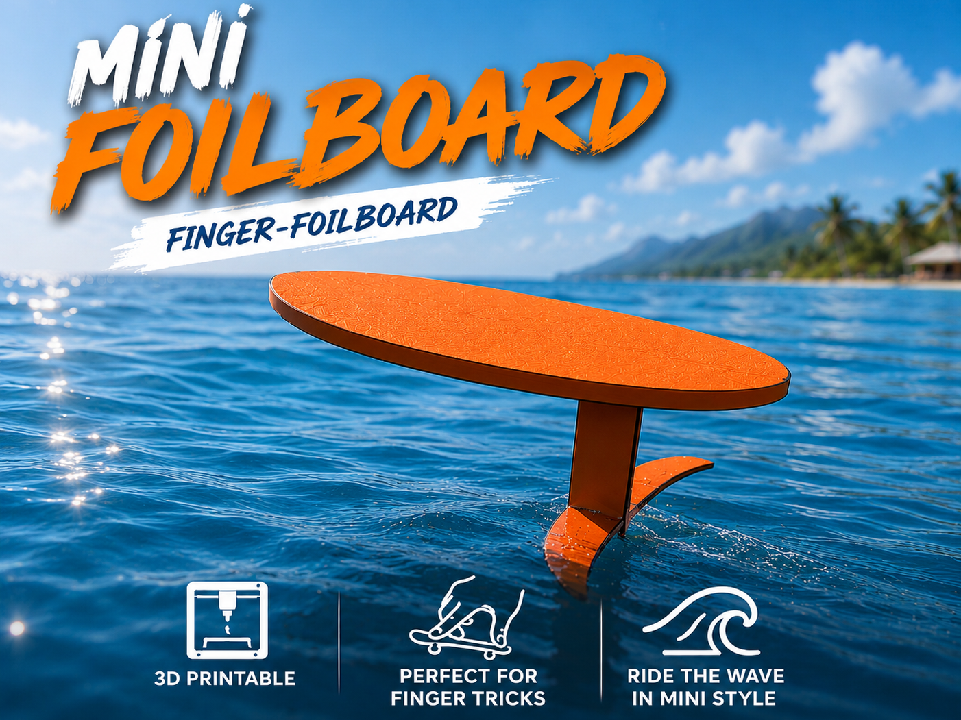 mini foilbord , finger foilbord , mini surfbrett