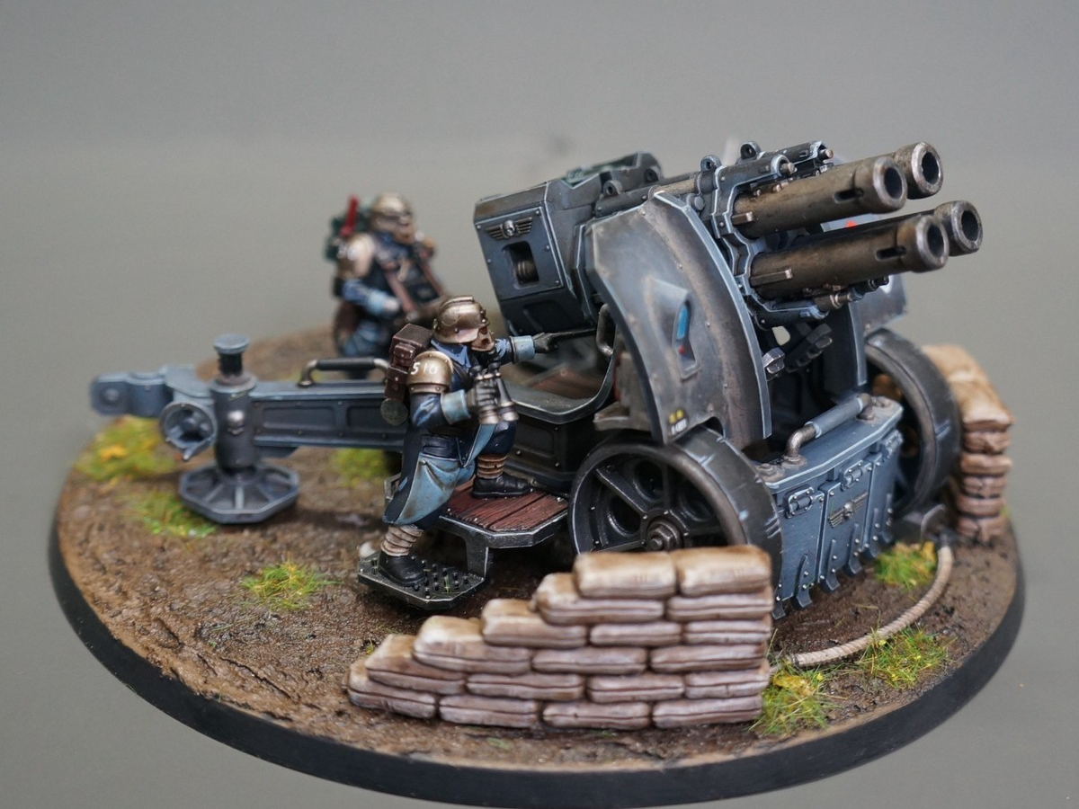 Heavy Quad artillery for Gas mask shovel dudes!