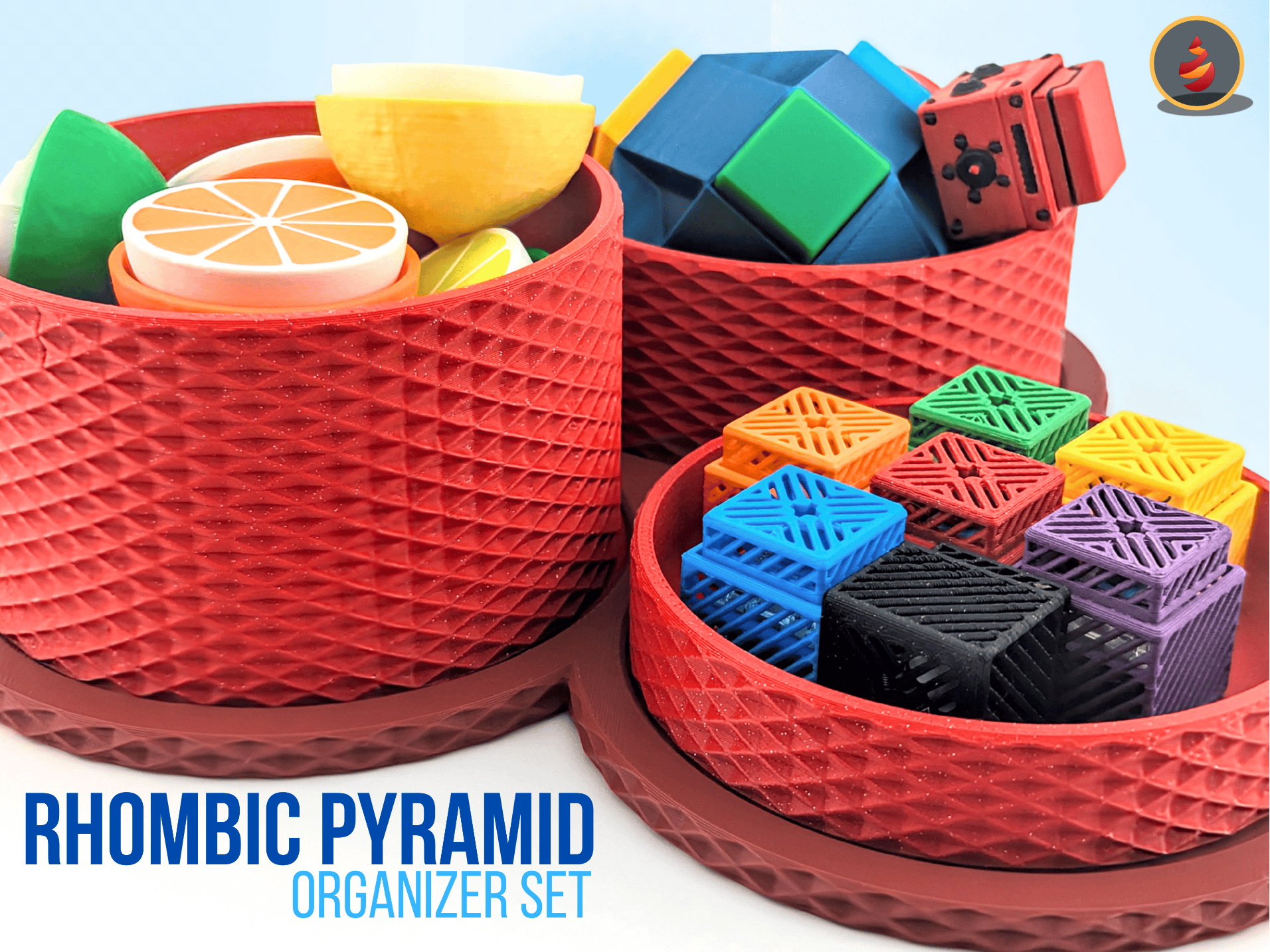 Rhombic Pyramid Organizer Set
