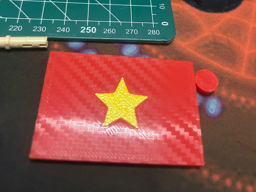 Vietnam Flag Keychain – Snap Fit, No AMS, 2 Color.