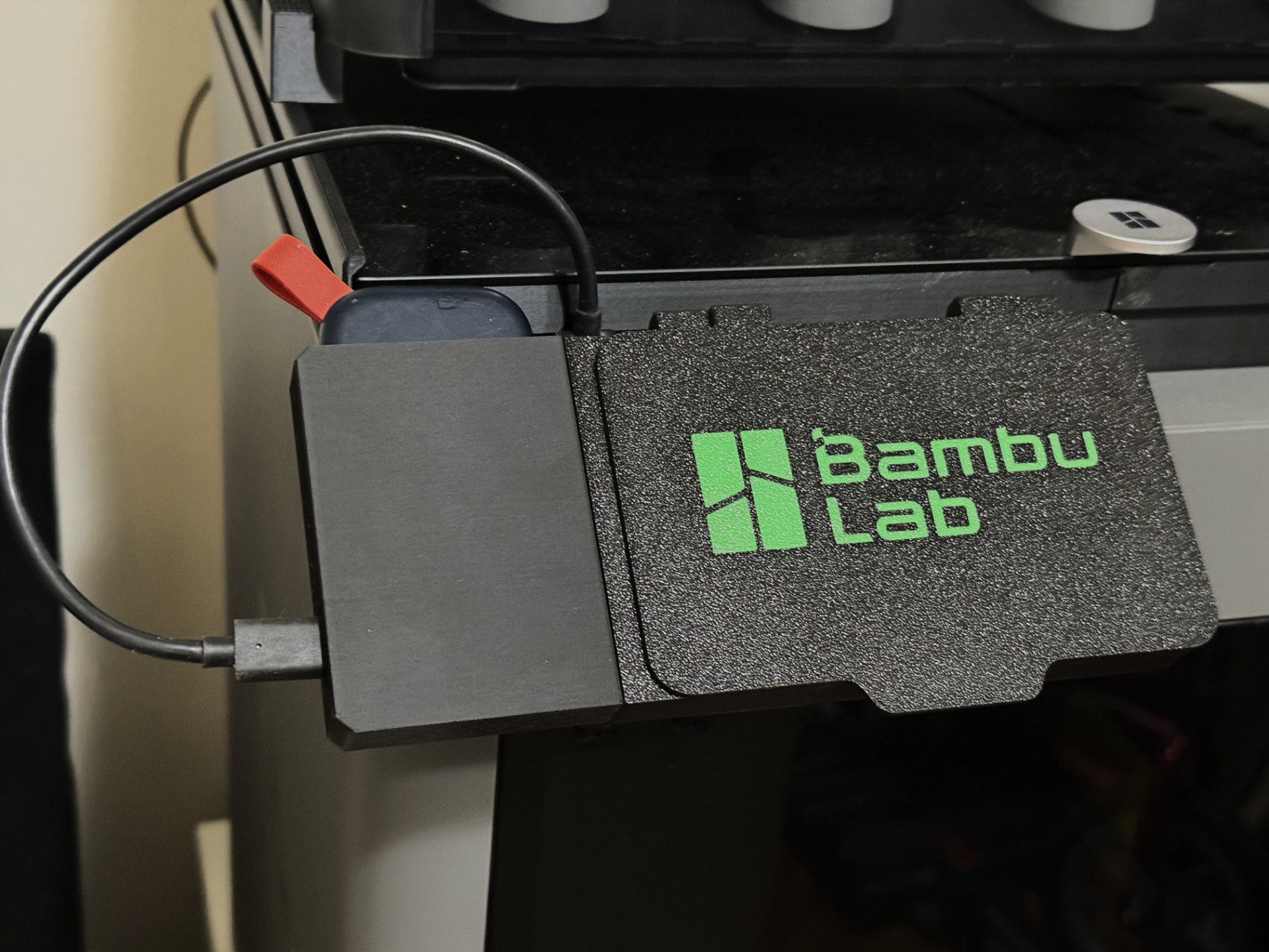 BambuLab P2S Display Cover with Modular SSD Mount