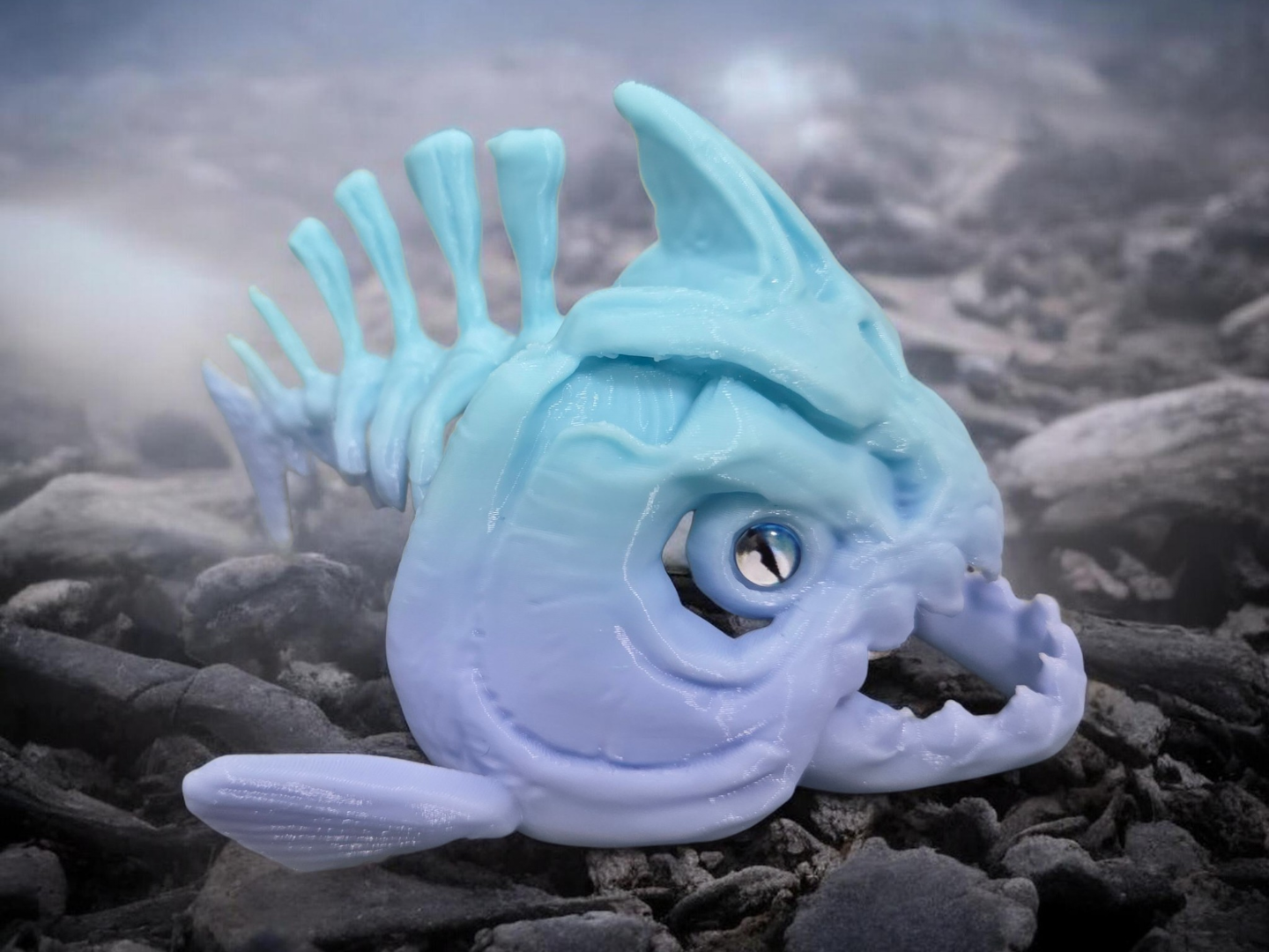 Fish skeleton - glass eye compatible