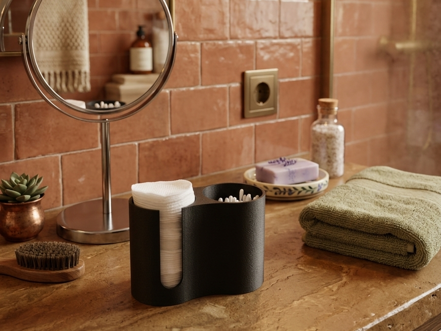 Minimalist Bathroom Organizer - "Fuzzy Edition"
