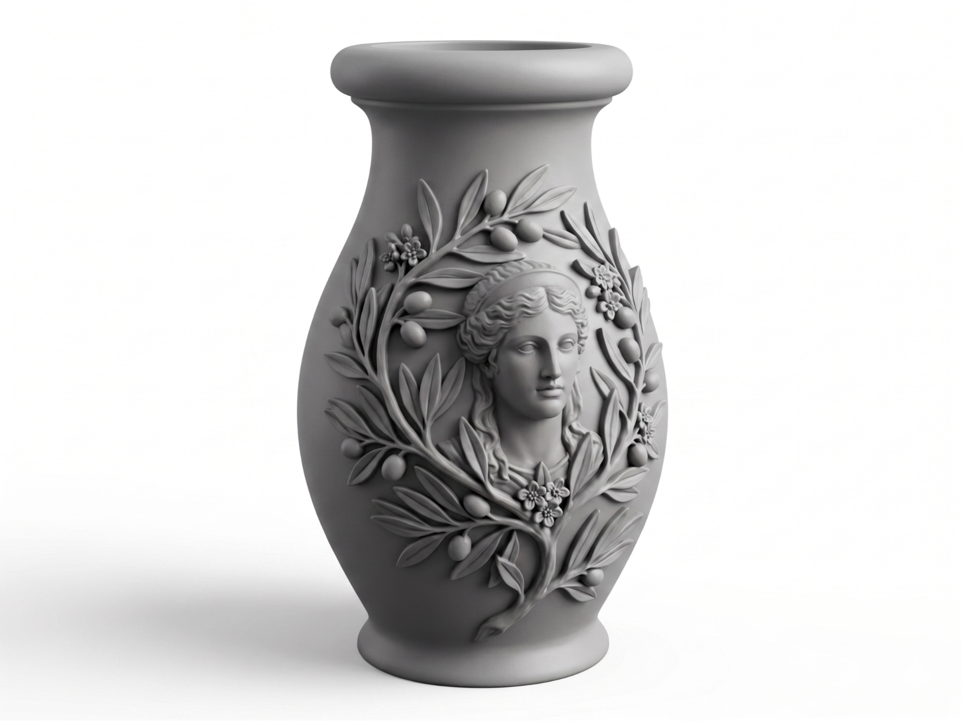 Antic woman vase decoration