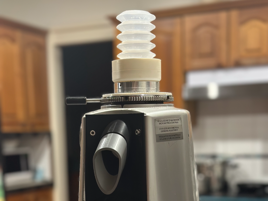 Mazzer Super Jolly hopper with bellows adapter