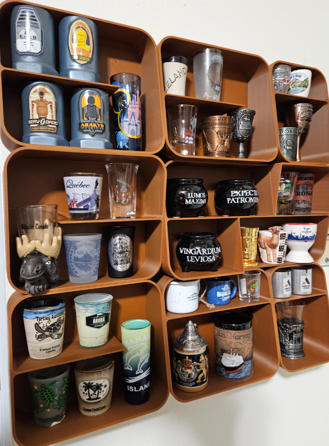Retro Shot Glass and Miniature Shelf