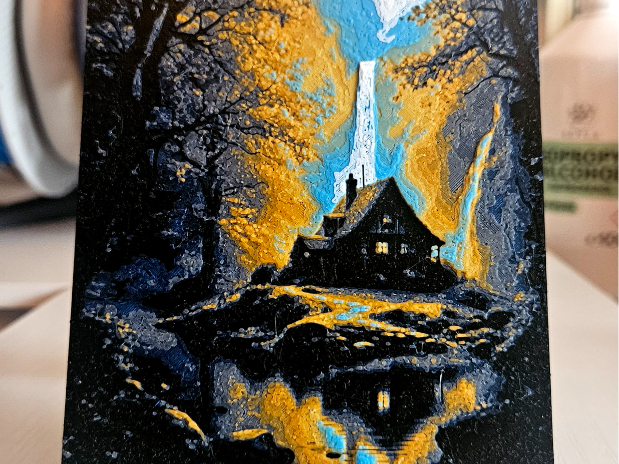 Painted scenery house