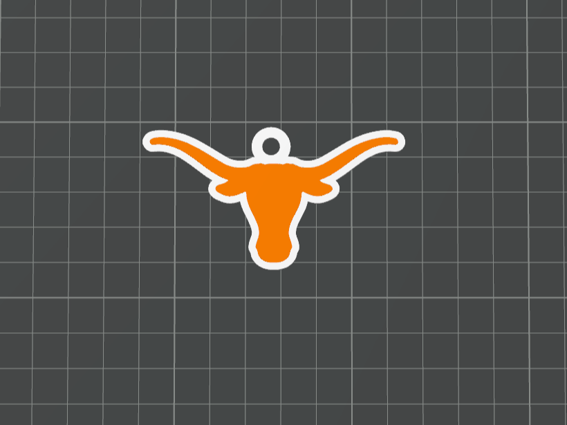 Texas Longhorns Keychain/Necklace