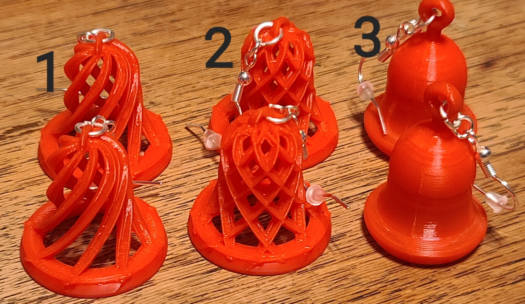 3D Bell Earrings