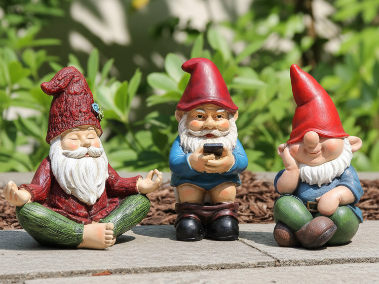 Enanos de jardín o maceta, gnomos para imprimir
