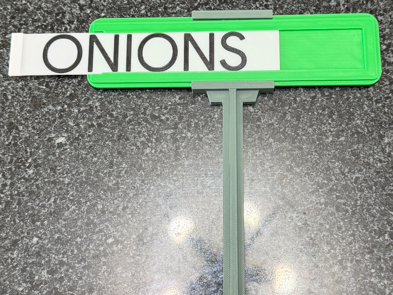 Plant street sign garden row marker