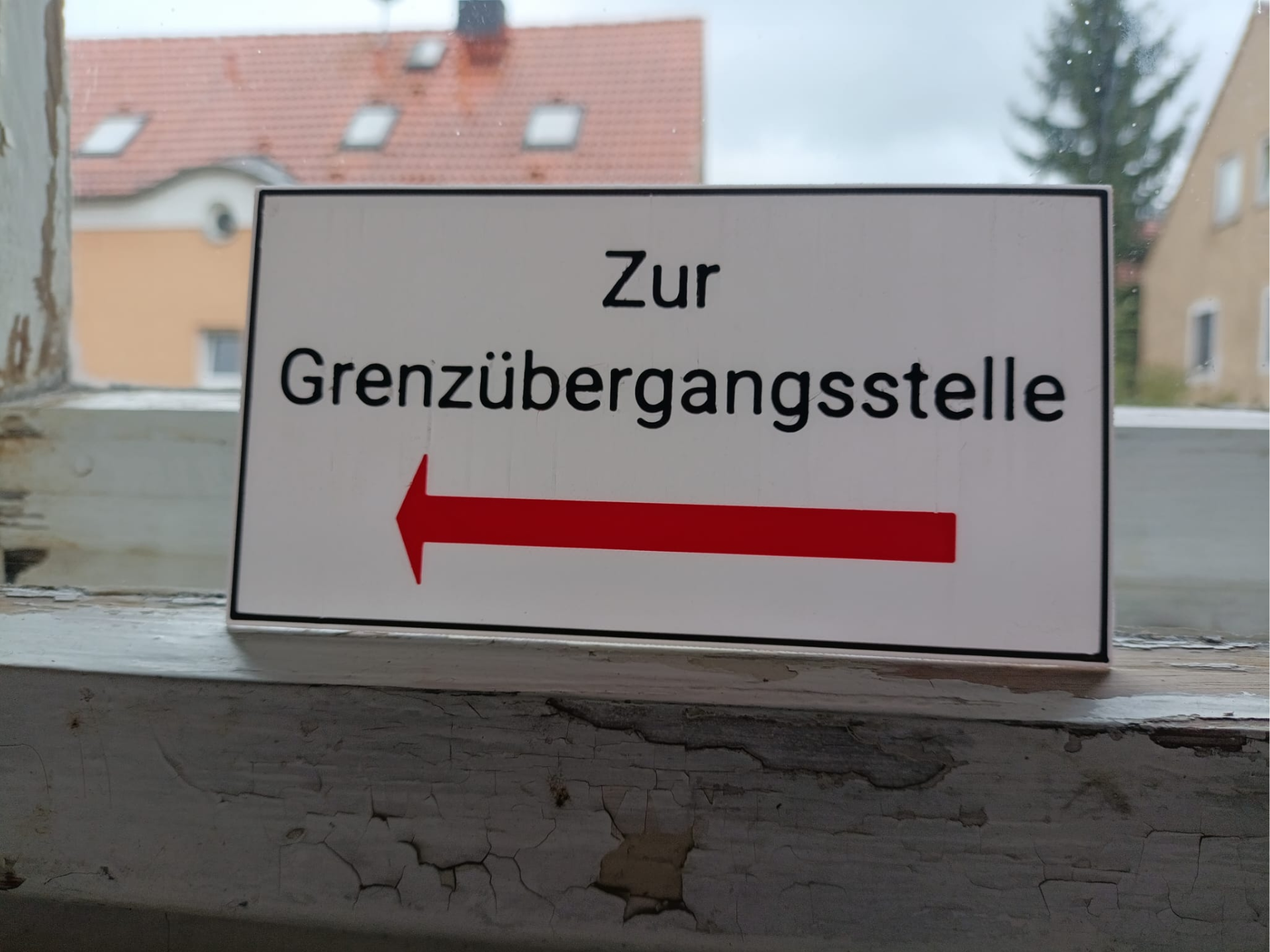 DDR Schild Grenzübergang