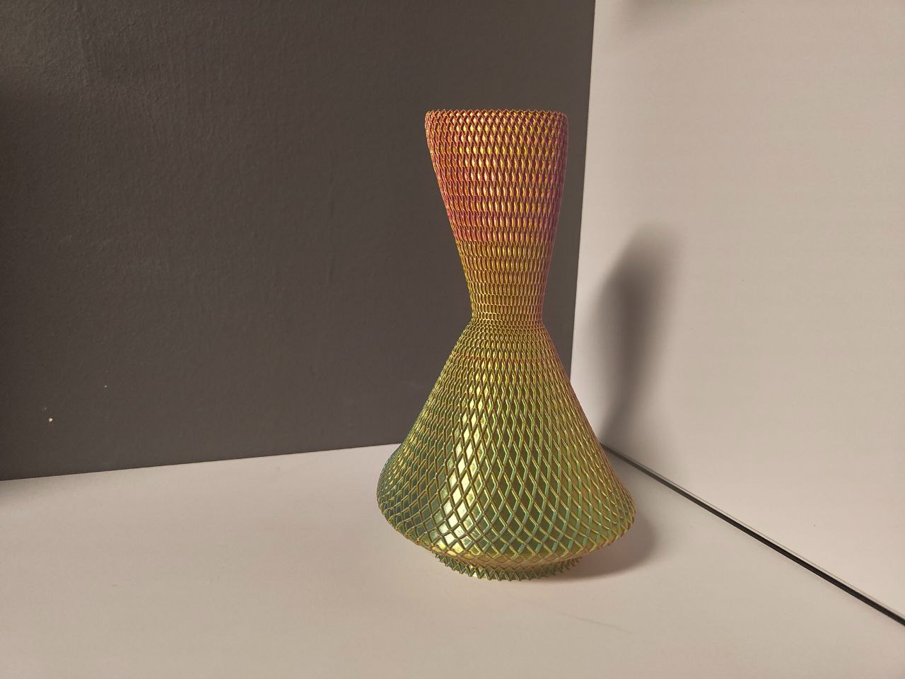 tall modern textured vase multicolor