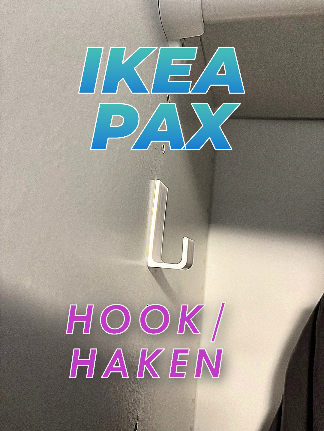 IKEA PAX Haken Hook Steck-Haken Kleiderhaken