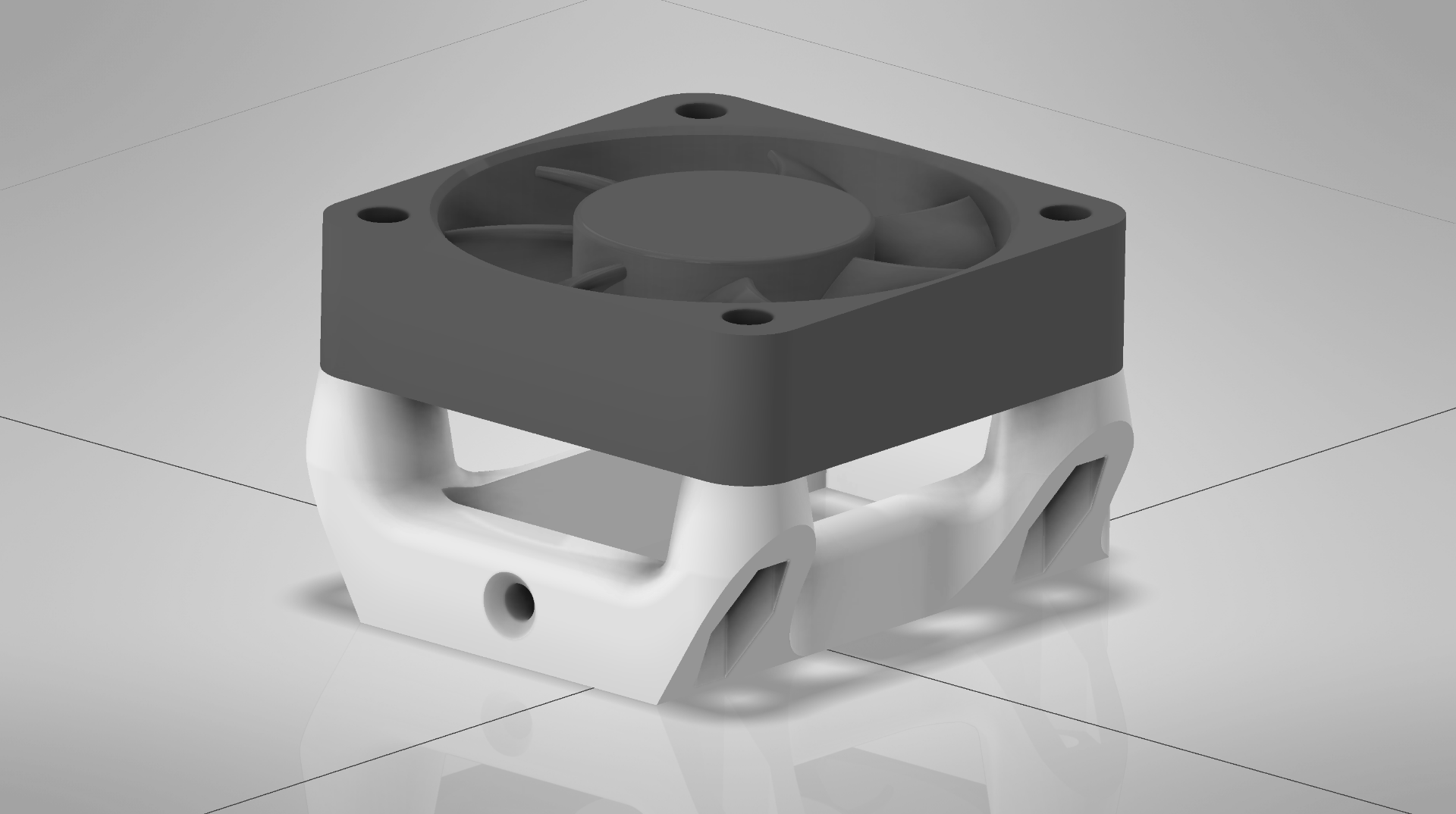 Bambu Lab P1P MCU heatsink fan bracket