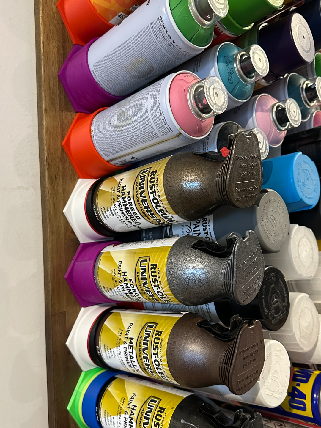 Wall Mounted Spray Paint Can Holder