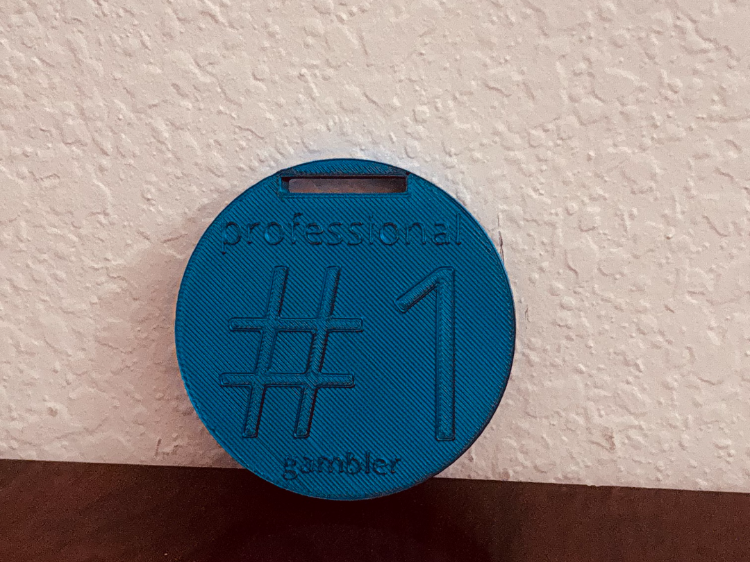 #1 professional gambler medal