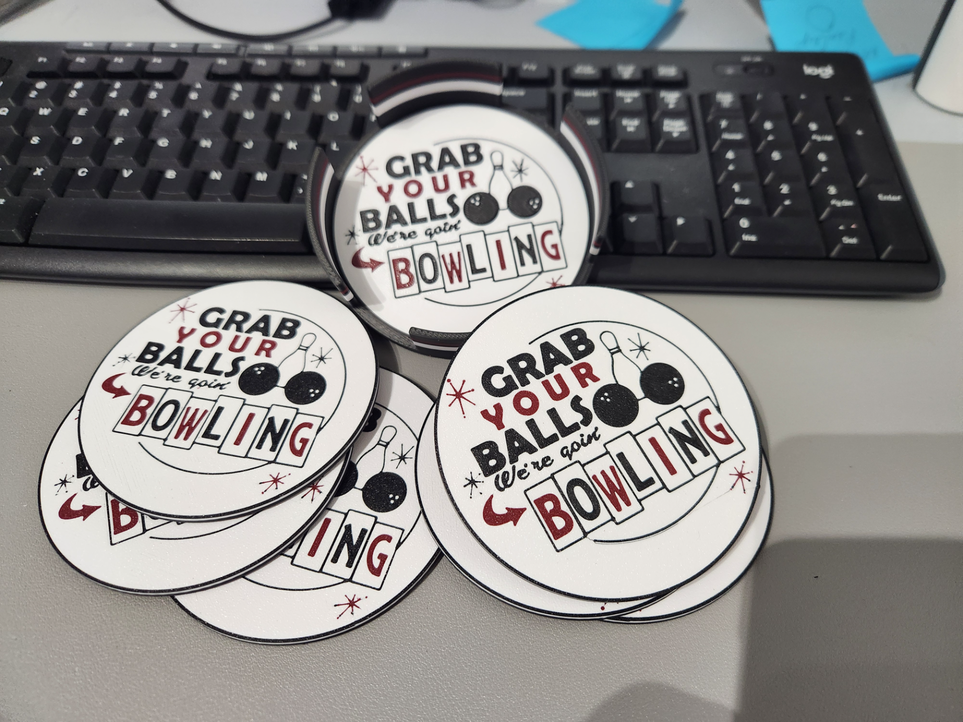 Bowling coaster set
