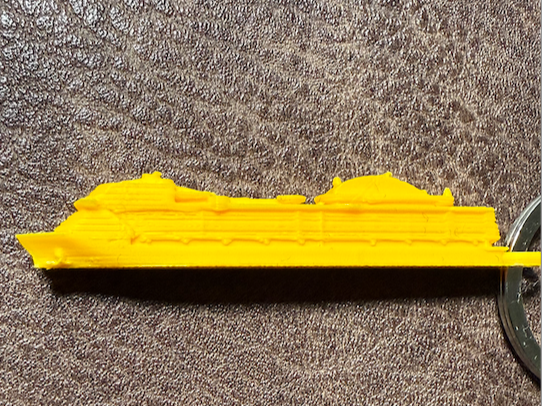 Cruise ship keychain (inspired by MSC Cruises)