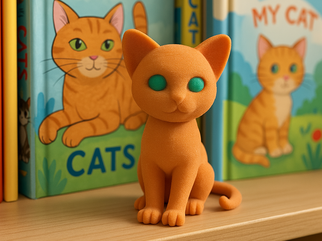 Minimalistische Katzenfigur mit Stil