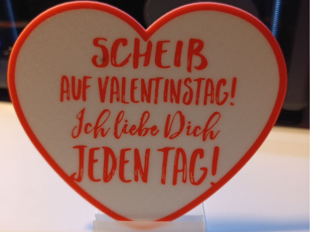 Valentinstag Herz mit Spruch