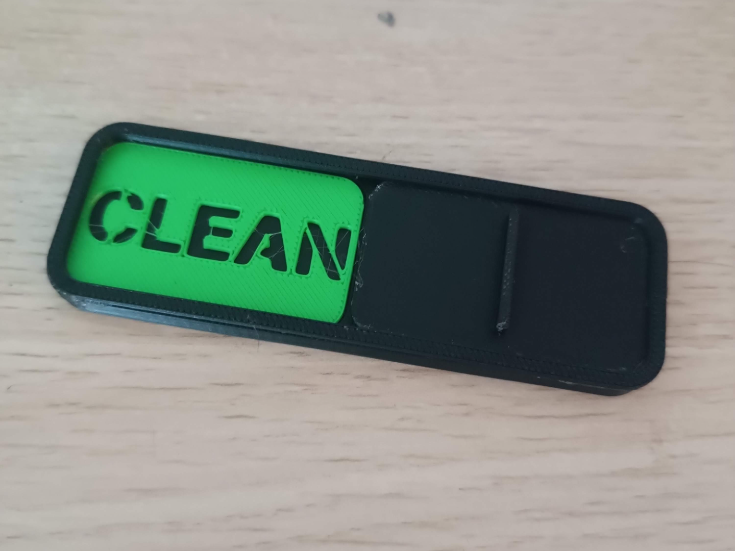 Clean/Dirty Magnetic Slider Indicator