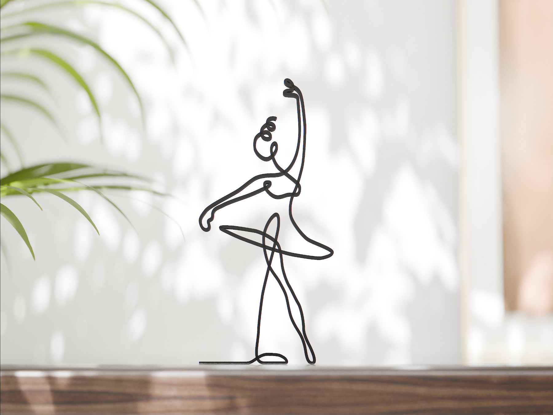 Ballerina 02 One Line Art